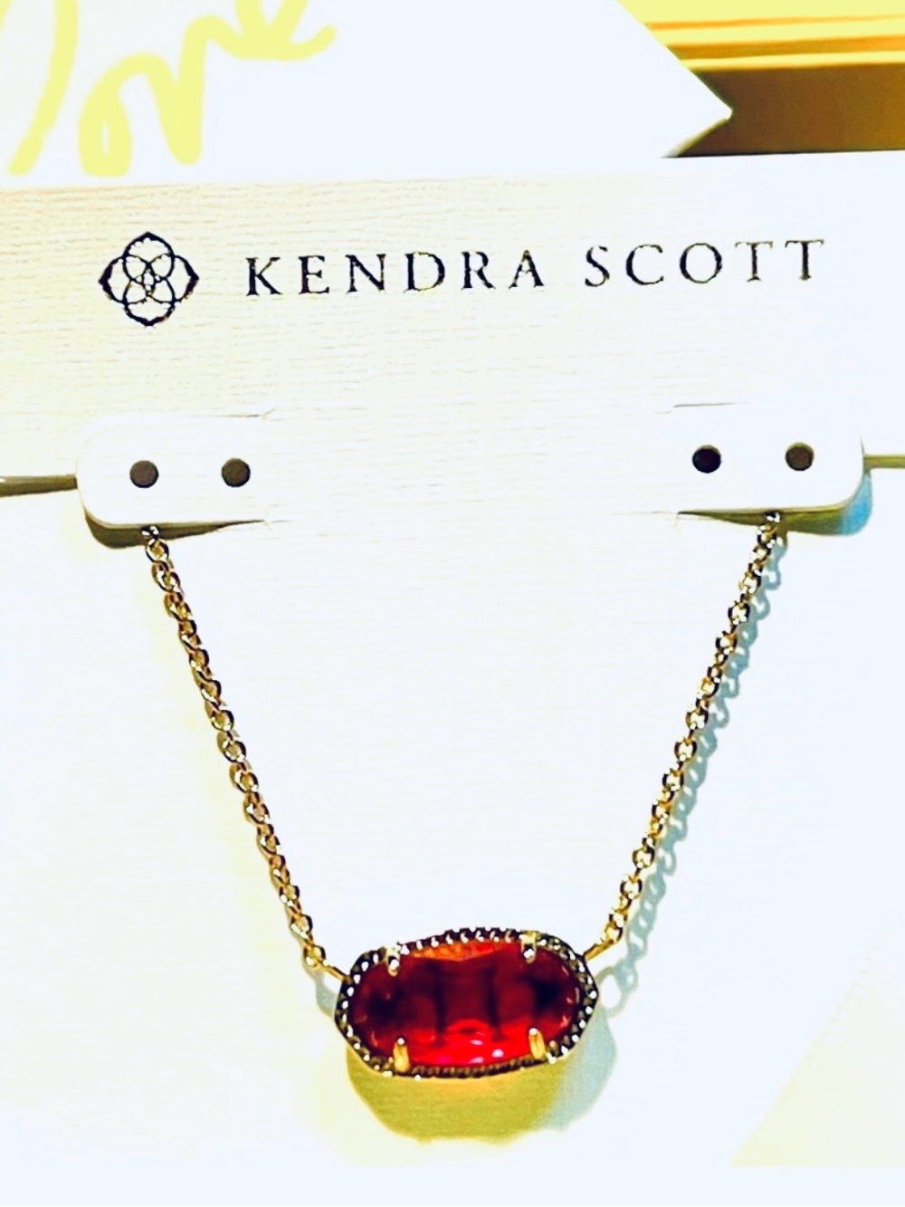 NWT Kendra Scott Elisa Necklace Berry & Yellow Gold Sold Out & GORGEOUS Perfect! - Picture 5 of 8